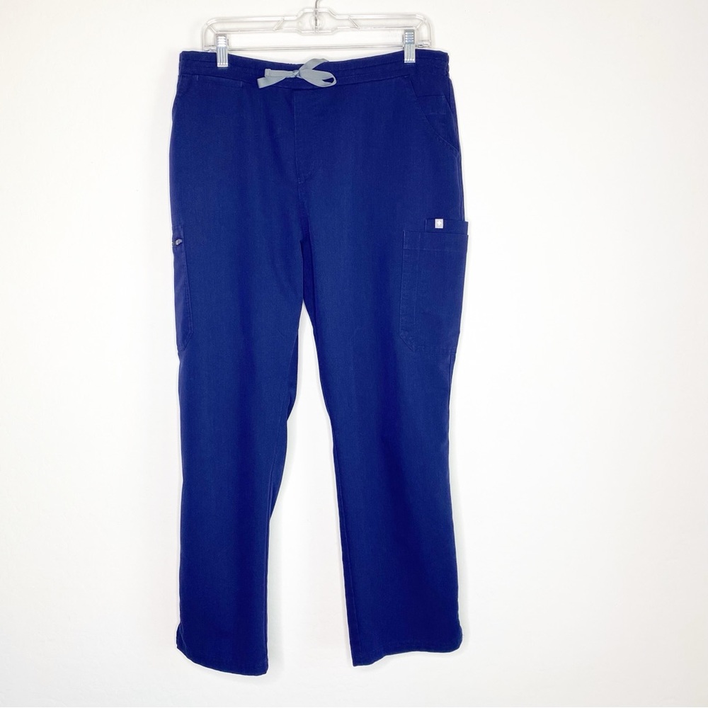 Figs Yola Skinny Straight Leg Scrub Pants Navy Size L/P